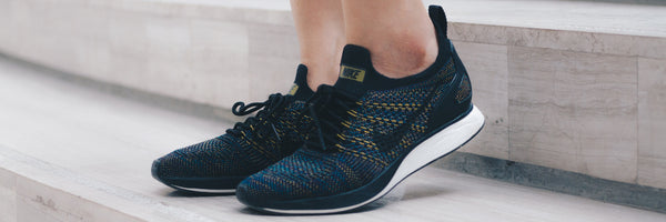 Sports shoes on a jogger runner Excercise Fatigue