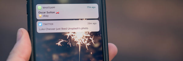 Phone showing notifications